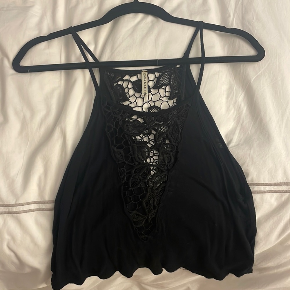 Black tank top, old LF. Size S